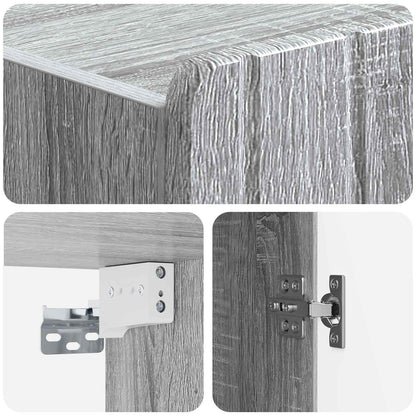 Mobiletto a muro Sonoma grigio 33 x 34,5 x 94 cm | homemem39