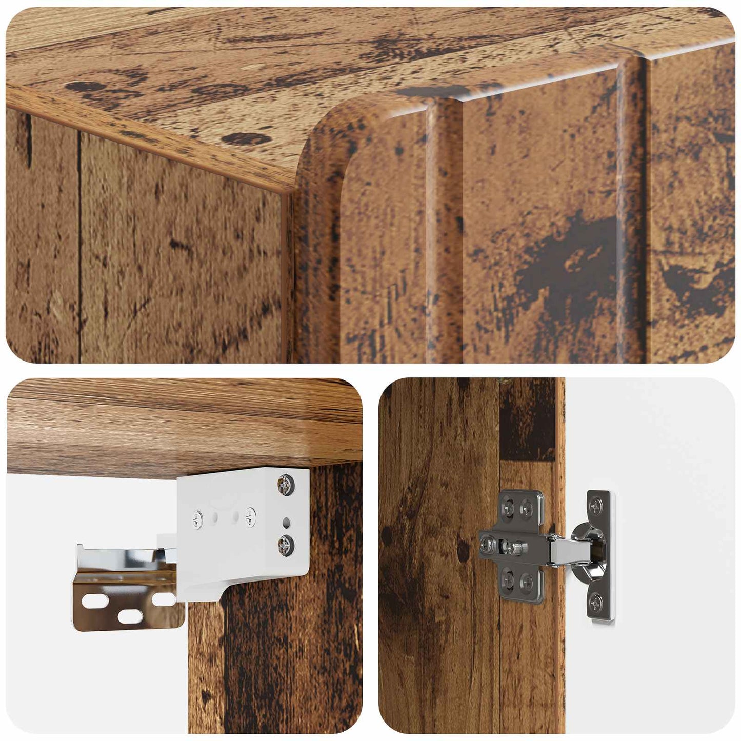 Mobiletto a muro Legno antico 33 x 34,5 x 94 cm | homemem39