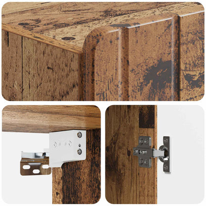 Mobiletto a muro Legno antico 33 x 34,5 x 94 cm | homemem39