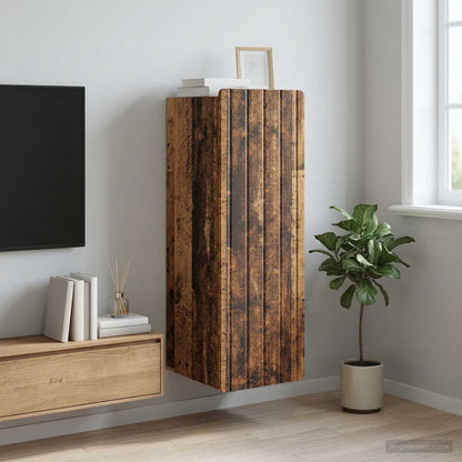 Mobiletto a muro Legno antico 33 x 34,5 x 94 cm