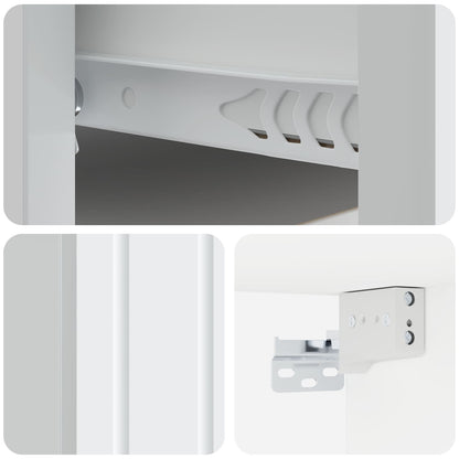 Mobiletto da notte a muro 2 pz Bianco 33 x 34,5 x 24 cm