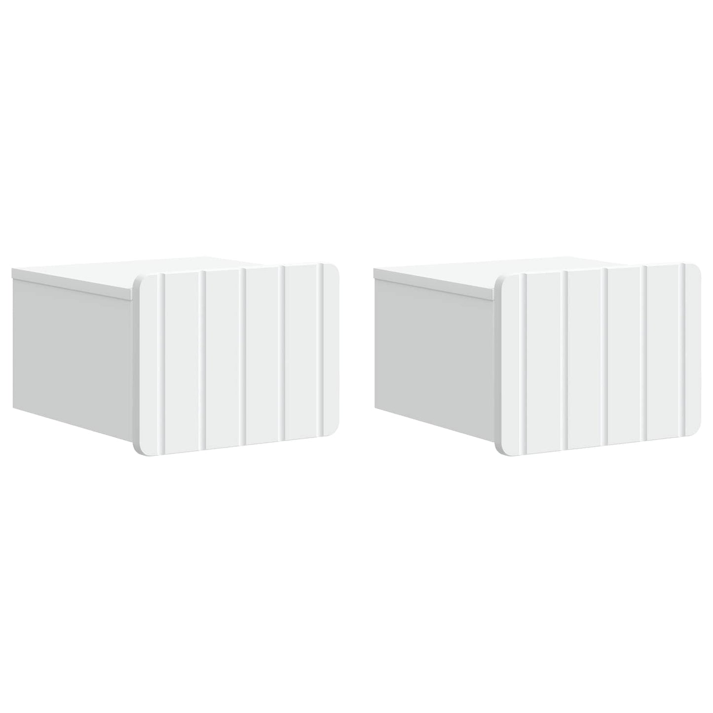 Mobiletto da notte a muro 2 pz Bianco 33 x 34,5 x 24 cm