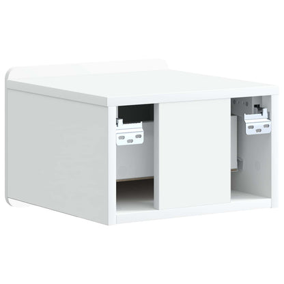 Mobiletto da notte a muro 2 pcs Bianco 33 x 34,5 x 24 cm | homemem39