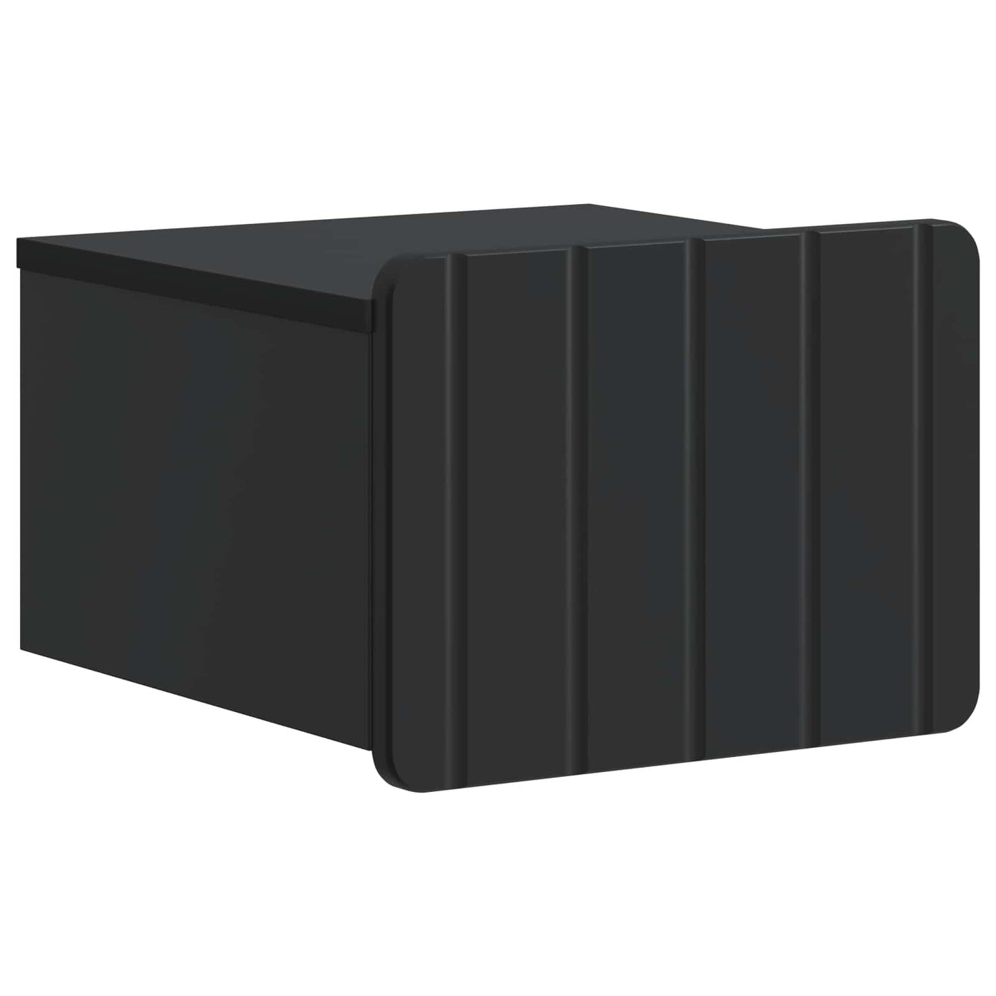 Mobiletto da notte a muro con cassetto Nero 33 x 34,5 x 24 cm | homemem39