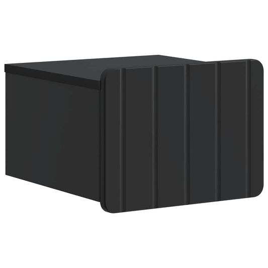 Mobiletto da notte a muro con cassetto Nero 33 x 34,5 x 24 cm | homemem39