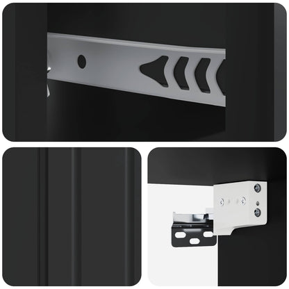 Mobiletto da notte a muro 2 pcs Nero 33 x 34,5 x 24 cm | homemem39