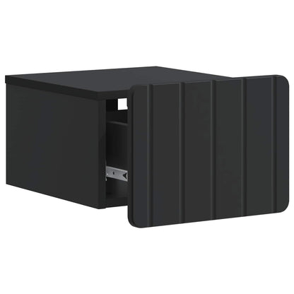 Mobiletto da notte a muro 2 pcs Nero 33 x 34,5 x 24 cm | homemem39