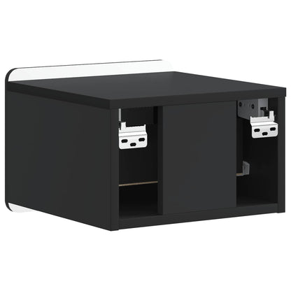 Mobiletto da notte a muro 2 pz Nero 33 x 34,5 x 24 cm