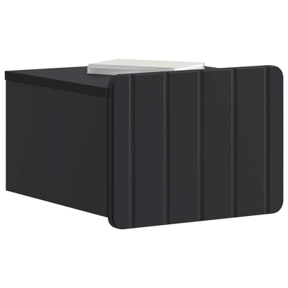 Mobiletto da notte a muro 2 pcs Nero 33 x 34,5 x 24 cm | homemem39