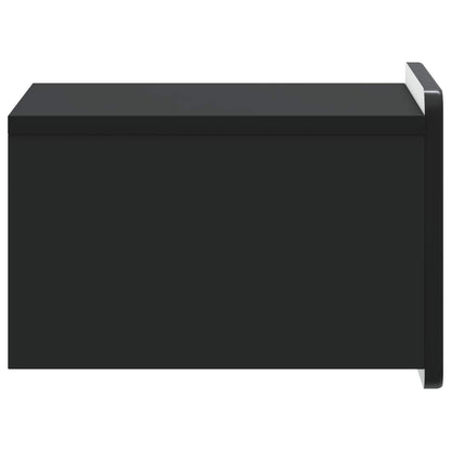 Mobiletto da notte a muro 2 pcs Nero 33 x 34,5 x 24 cm | homemem39