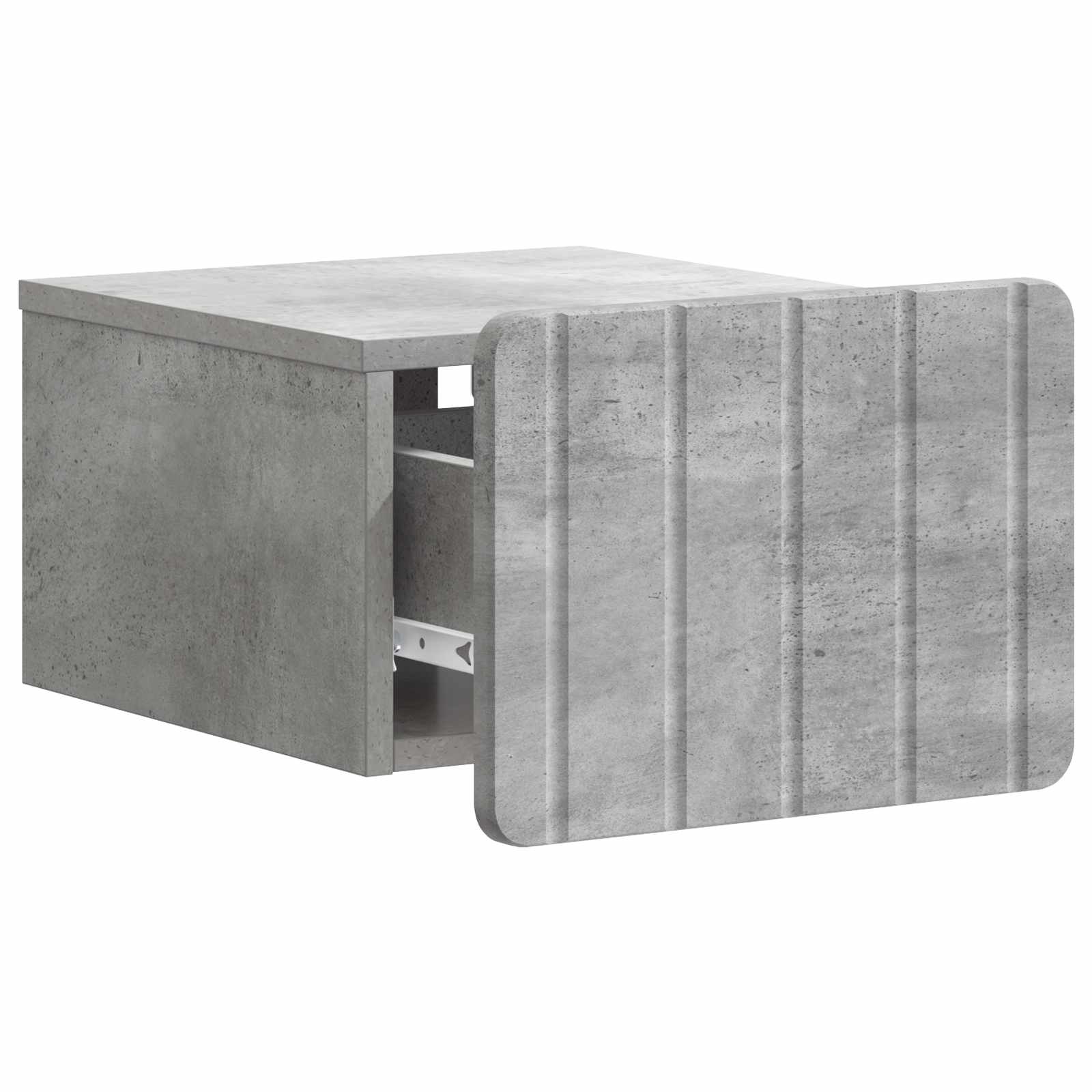 Mobiletto da notte a muro Grigio Cemento 33 x 34,5 x 24 cm | homemem39