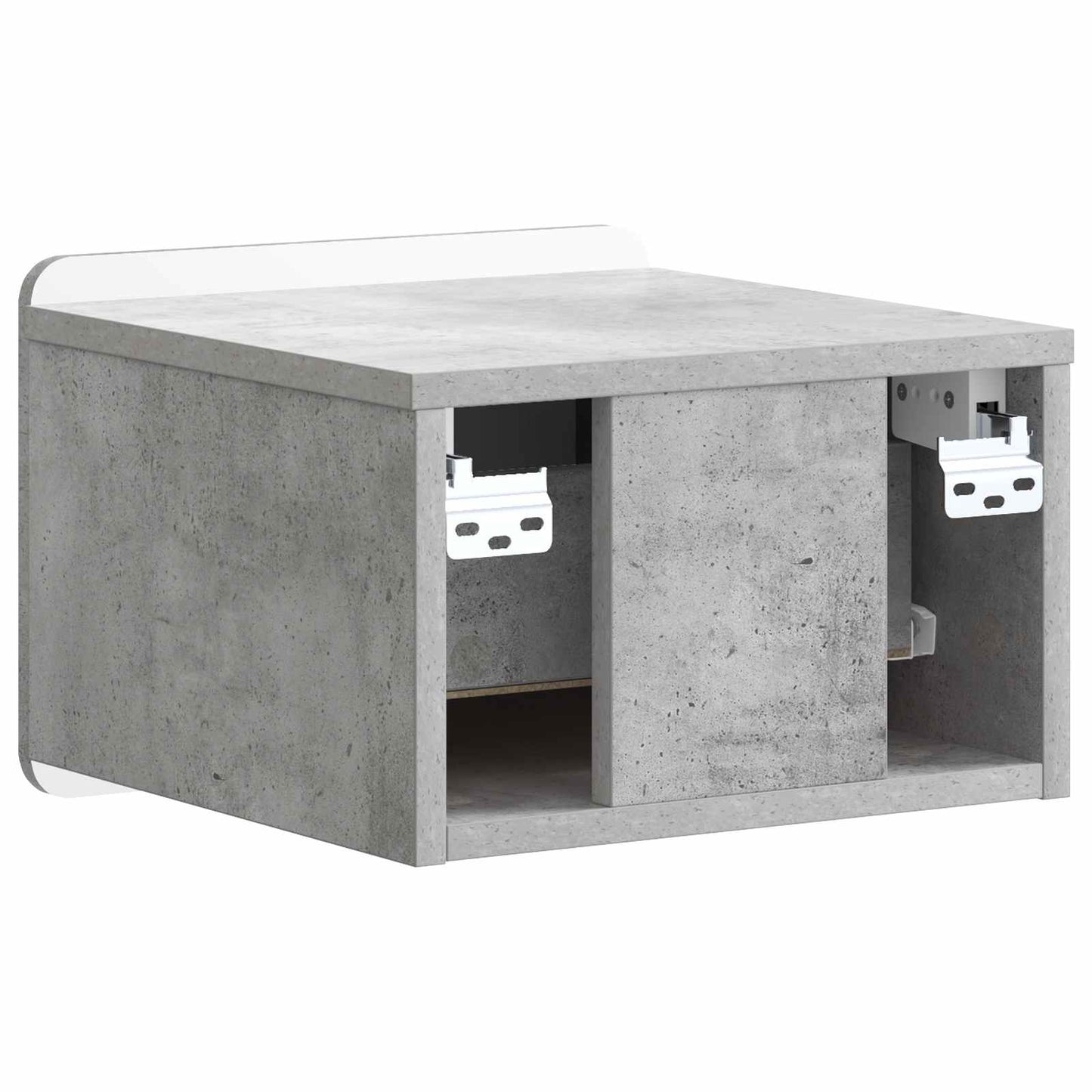 Mobiletto da notte a muro Grigio Cemento 33 x 34,5 x 24 cm