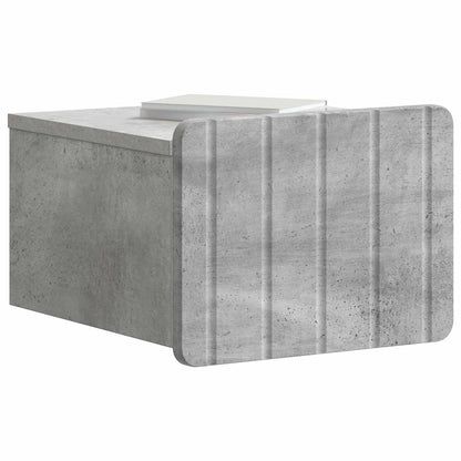 Mobiletto da notte a muro Grigio Cemento 33 x 34,5 x 24 cm | homemem39
