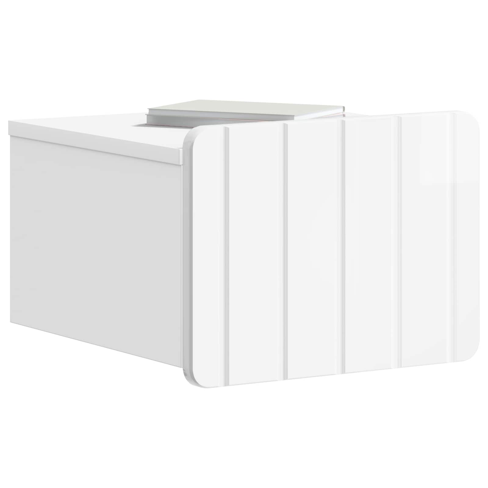 Mobiletto da notte a muro Bianco Lucido 33 x 34,5 x 24 cm | homemem39
