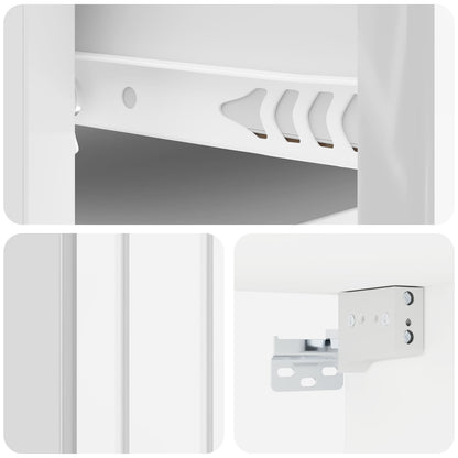 Mobiletto da notte a muro 2 pcs Bianco Lucido 33 x 34,5 x 24 cm | homemem39