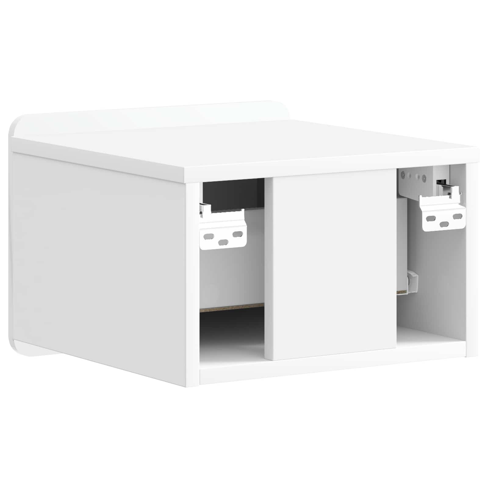 Mobiletto da notte a muro 2 pcs Bianco Lucido 33 x 34,5 x 24 cm | homemem39
