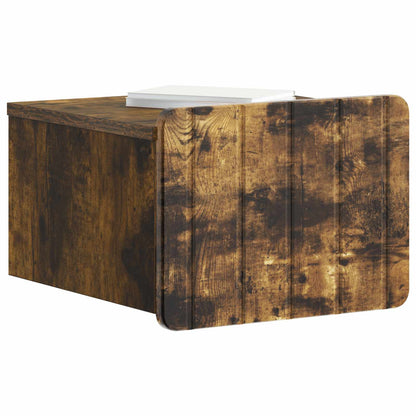Mobiletto da notte a muro Rovere Fumo 33 x 34,5 x 24 cm
