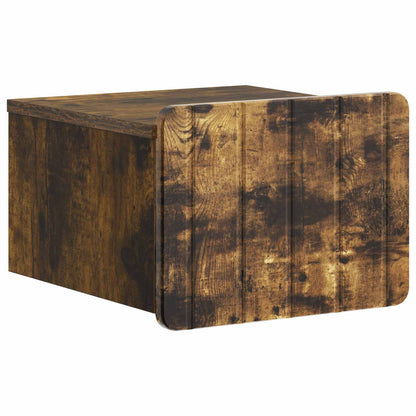 Mobiletto da notte a muro 2 pcs Rovere Fumo 33 x 34,5 x 24 cm