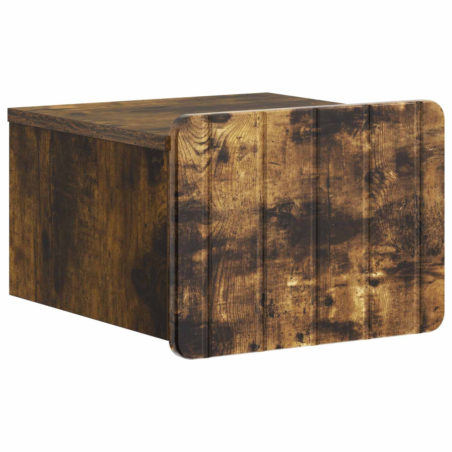 Mobiletto da notte a muro 2 pz Rovere Fumo 33 x 34,5 x 24 cm