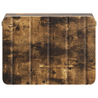 Mobiletto da notte a muro 2 pcs Rovere Fumo 33 x 34,5 x 24 cm