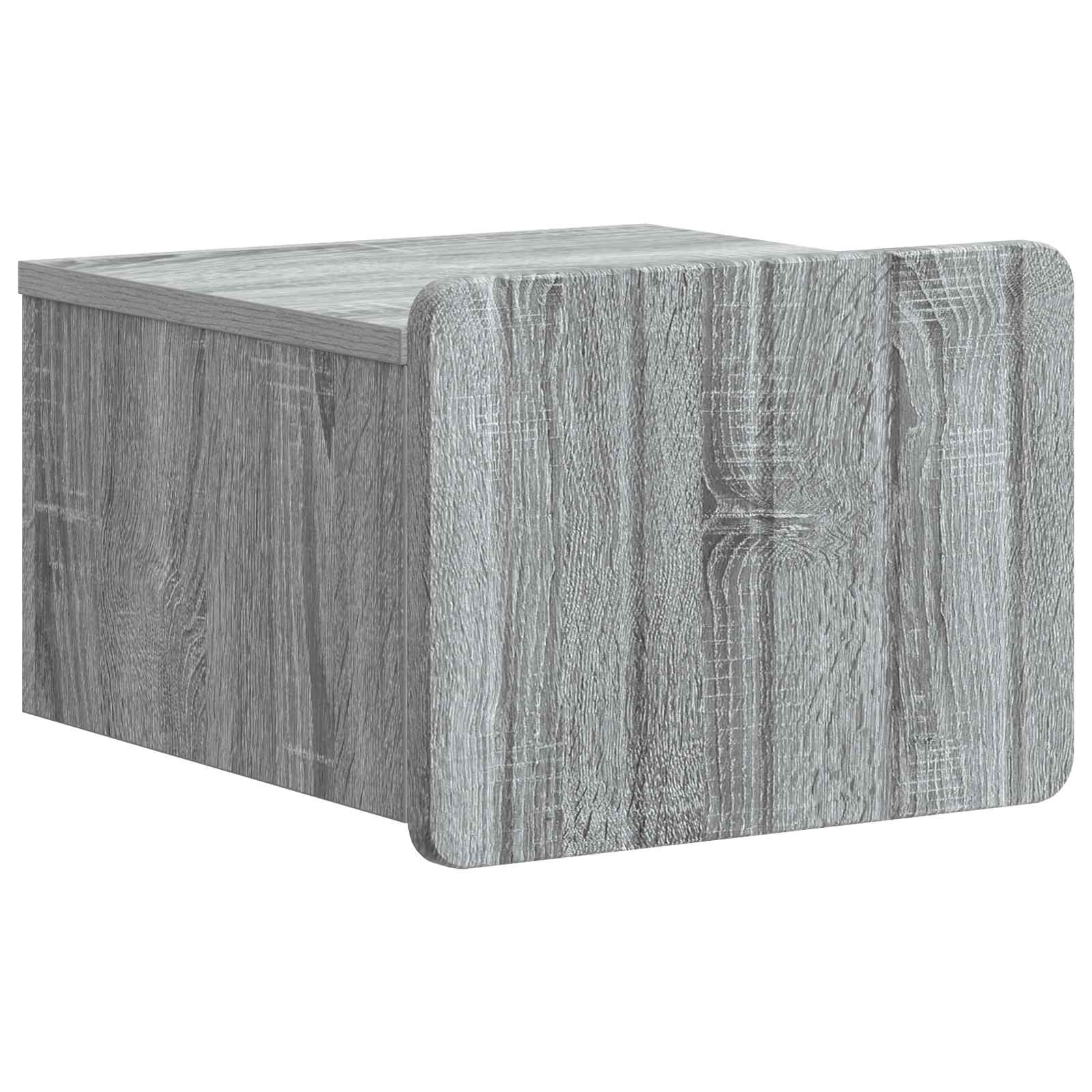 Mobiletto da notte a muro Grigio Sonoma 33 x 34,5 x 24 cm | homemem39