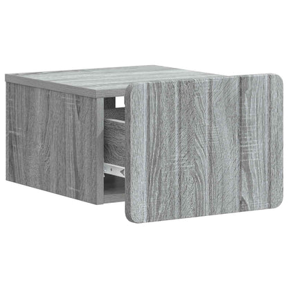 Mobiletto da notte a muro Grigio Sonoma 33 x 34,5 x 24 cm | homemem39