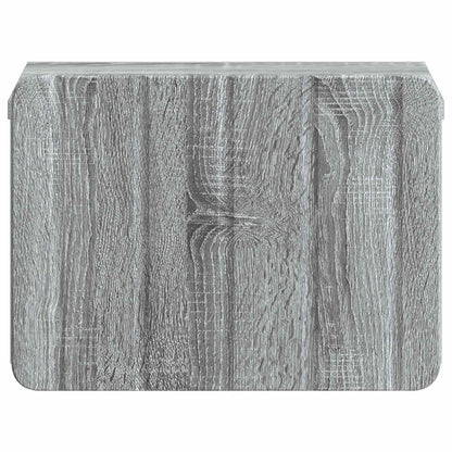 Mobiletto da notte a muro Grigio Sonoma 33 x 34,5 x 24 cm | homemem39