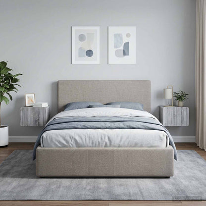 Mobiletto da notte a muro 2 pz Grigio Sonoma 33 x 34,5 x 24 cm