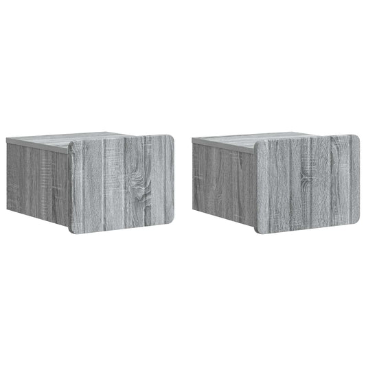 Mobiletto da notte a muro 2 pcs Grigio Sonoma 33 x 34,5 x 24 cm | homemem39