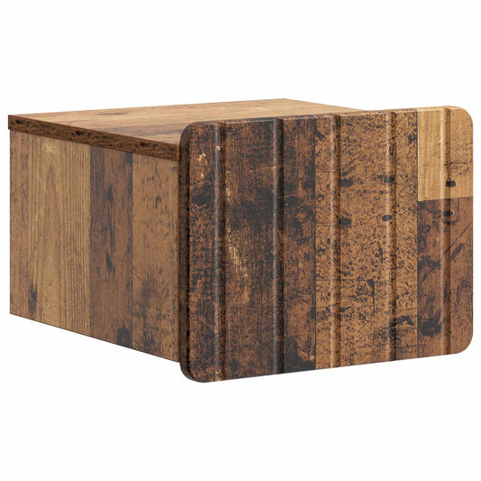 Mobiletto da notte a muro Legno antico 33 x 34,5 x 24 cm | homemem39