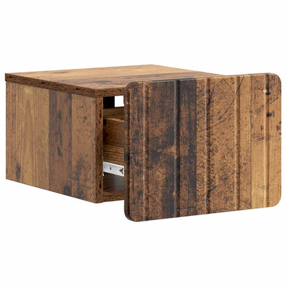 Mobiletto da notte a muro Legno antico 33 x 34,5 x 24 cm | homemem39