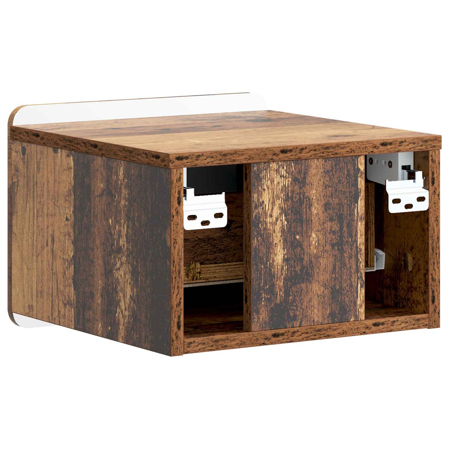 Mobiletto da notte a muro Legno antico 33 x 34,5 x 24 cm | homemem39