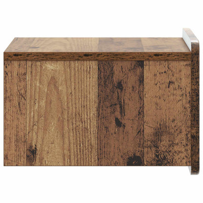 Mobiletto da notte a muro 2 pcs Legno antico 33 x 34,5 x 24 cm | homemem39