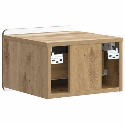 Mobiletto da notte a muro con cassetto 2 pcs Rovere Artigianale | homemem39