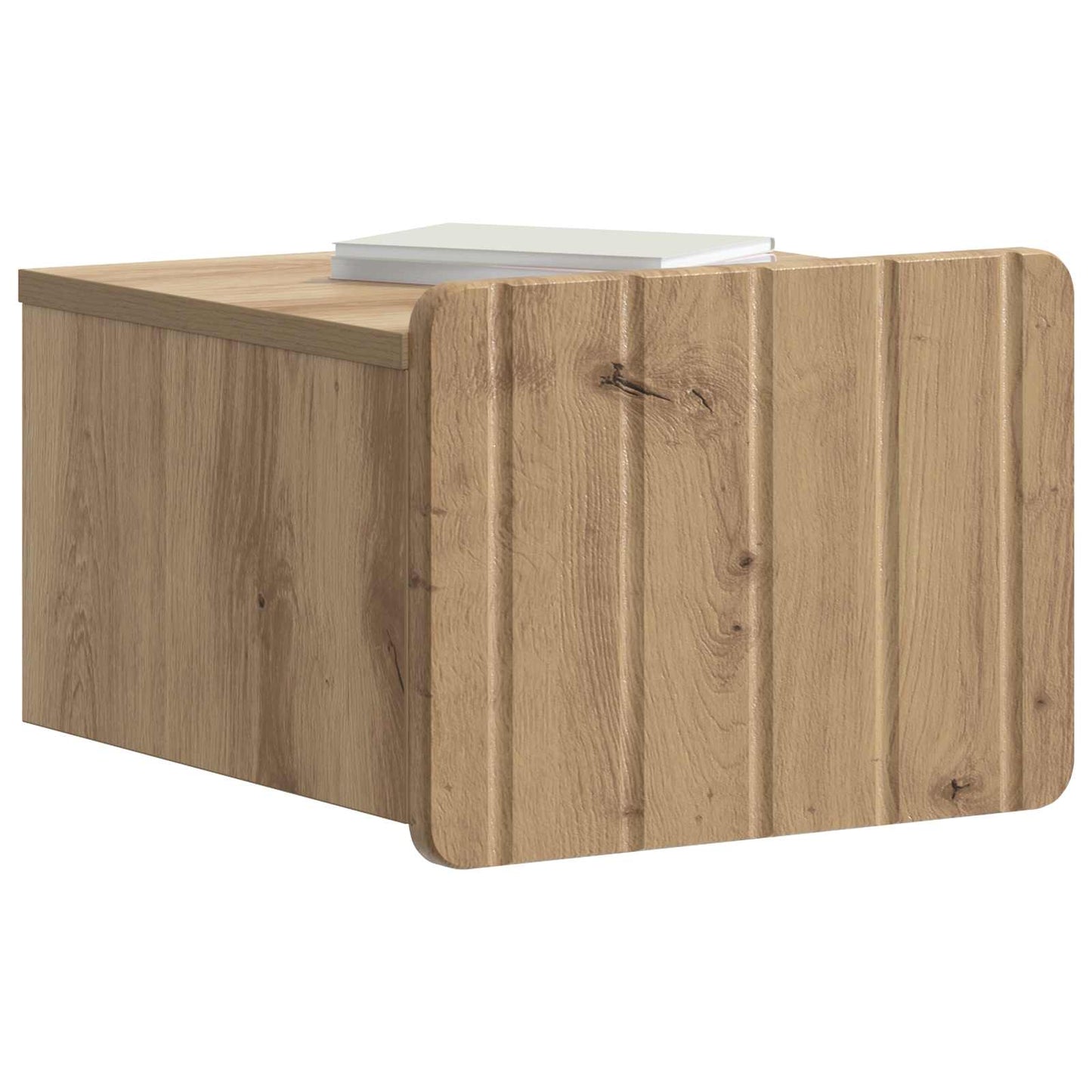 Mobiletto da notte a muro con cassetto 2 pcs Rovere Artigianale