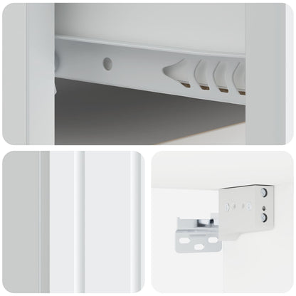 Mobiletto da notte a muro 2 pcs Bianco 49 x 34,5 x 24 cm | homemem39