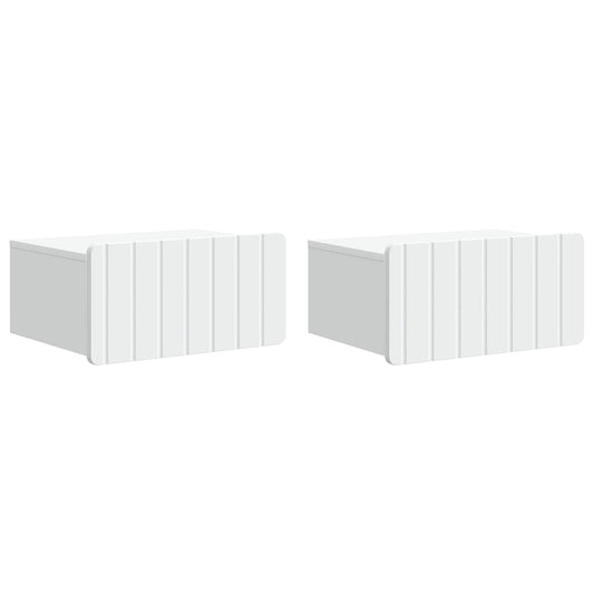 Mobiletto da notte a muro 2 pcs Bianco 49 x 34,5 x 24 cm | homemem39