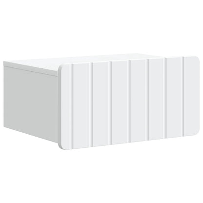Mobiletto da notte a muro 2 pz Bianco 49 x 34,5 x 24 cm