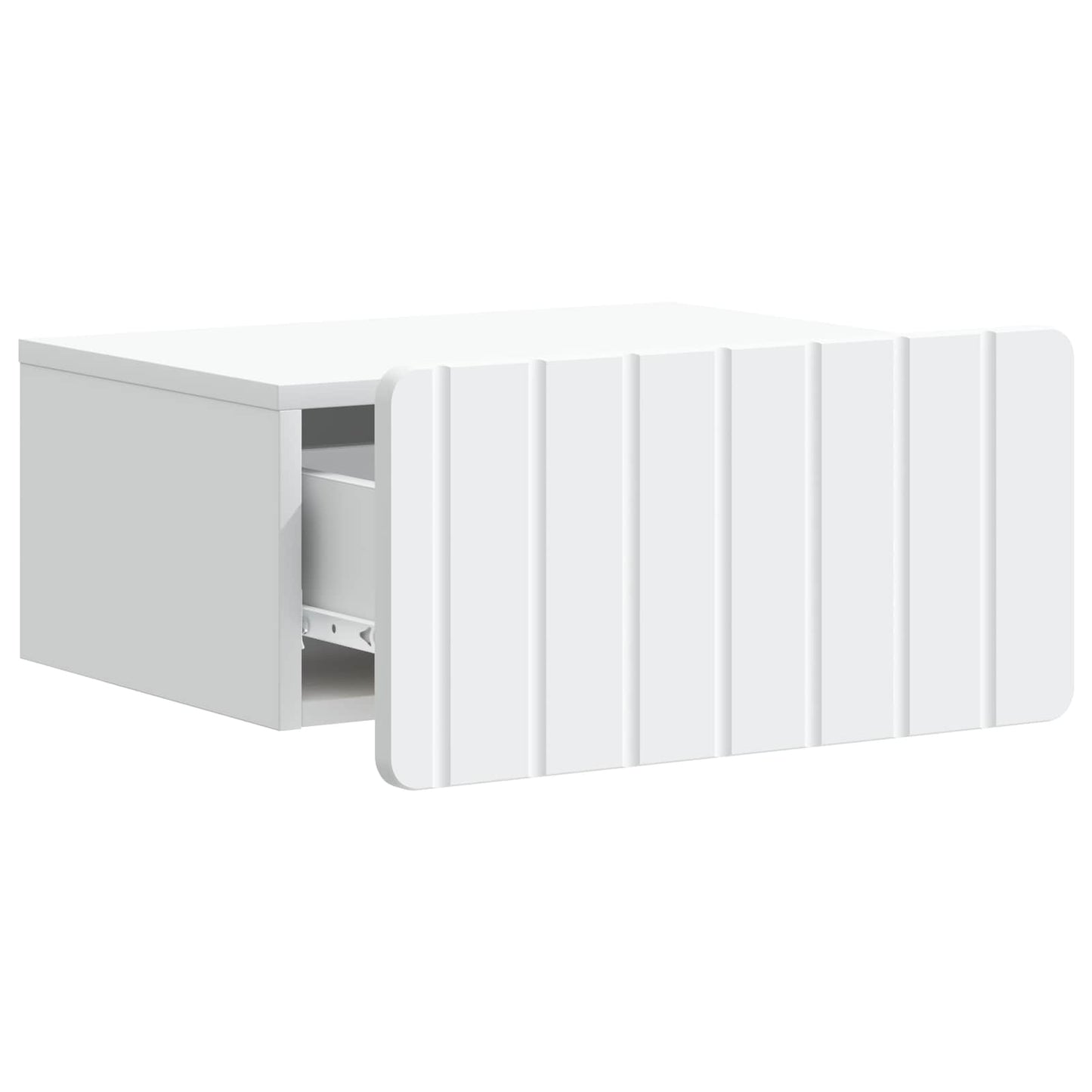 Mobiletto da notte a muro 2 pz Bianco 49 x 34,5 x 24 cm