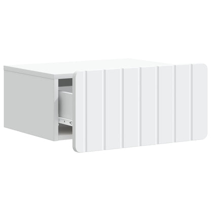 Mobiletto da notte a muro 2 pz Bianco 49 x 34,5 x 24 cm