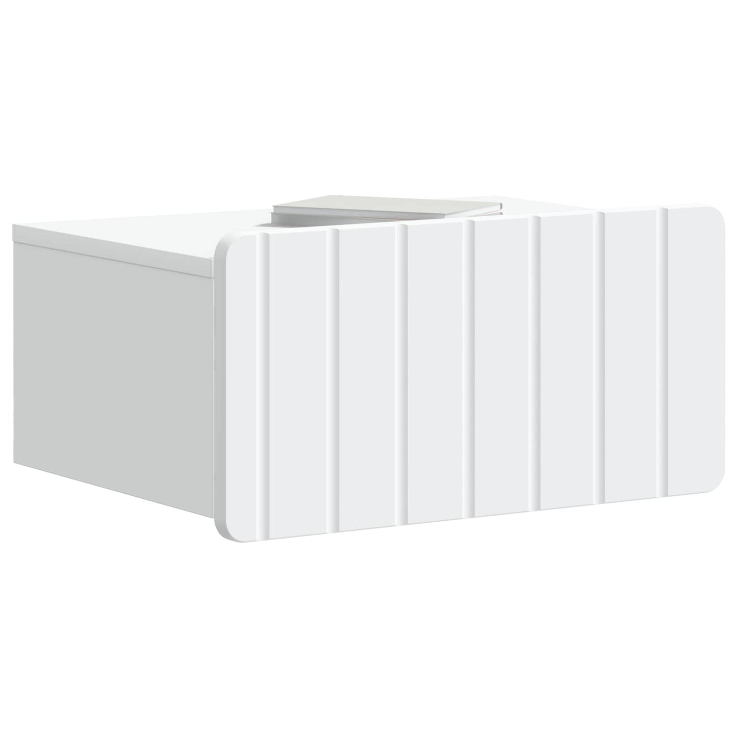 Mobiletto da notte a muro 2 pz Bianco 49 x 34,5 x 24 cm