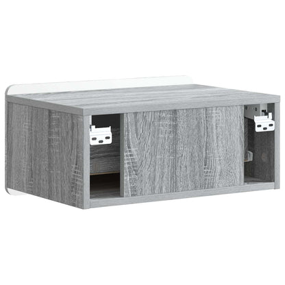 Mobiletto da notte a muro Grigio Sonoma 49 x 34,5 x 24 cm | homemem39