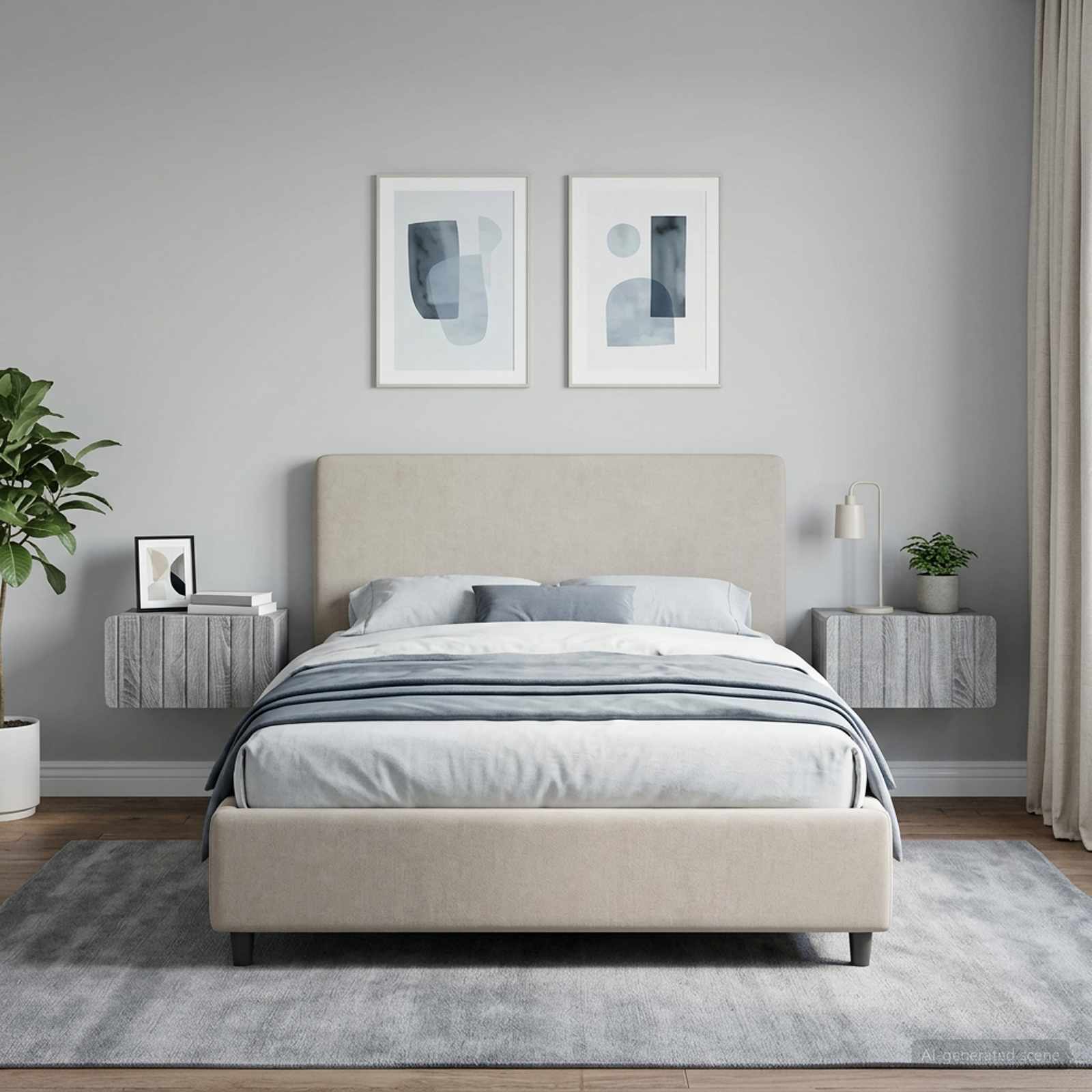 Mobiletto da notte a muro 2 pcs Grigio Sonoma 49 x 34,5 x 24 cm | homemem39