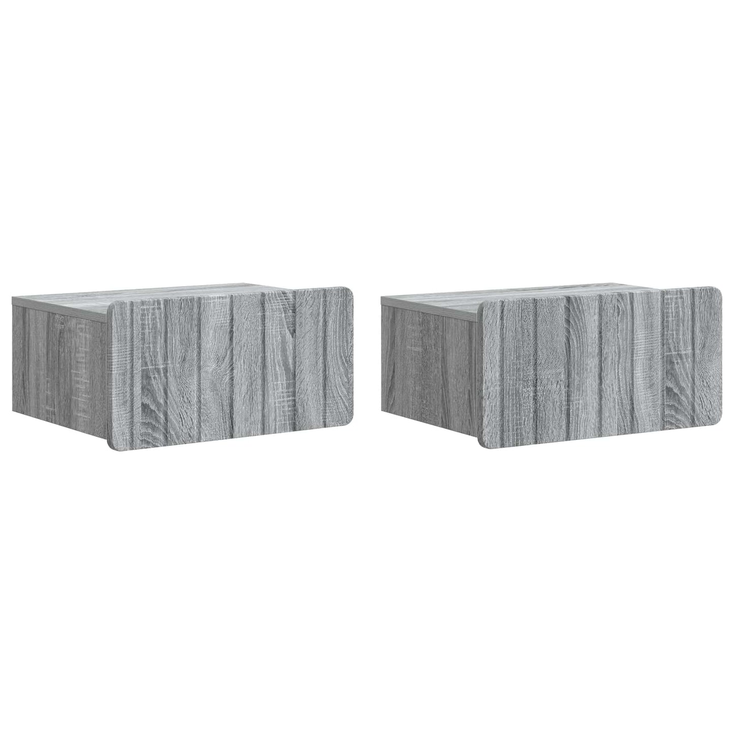 Mobiletto da notte a muro 2 pcs Grigio Sonoma 49 x 34,5 x 24 cm | homemem39