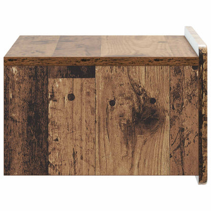 Mobiletto da notte a muro Legno antico 49 x 34,5 x 24 cm | homemem39