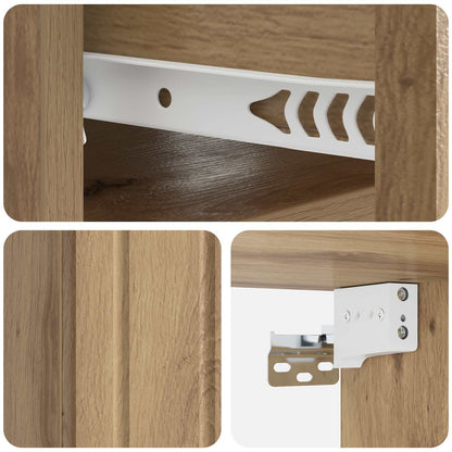 Mobiletto da notte a muro 2 pz Rovere Artigianale | homemem39
