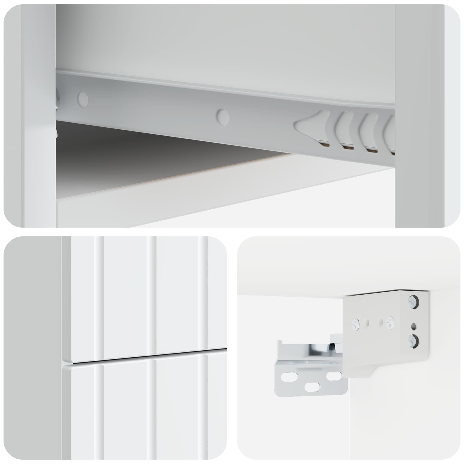Mobiletto da notte a muro con cassetto Bianco 33 x 34,5 x 43 cm | homemem39