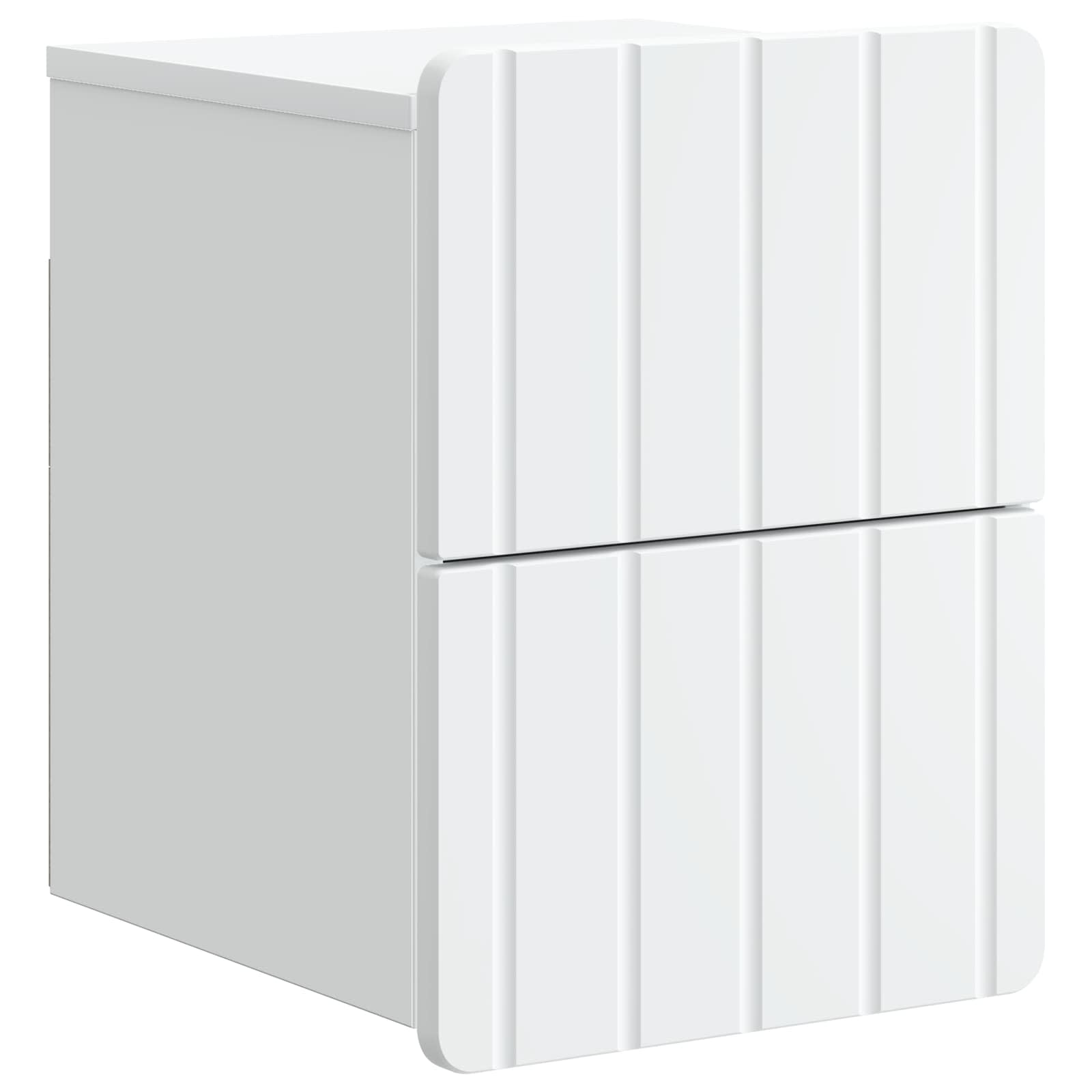 Mobiletto da notte a muro con cassetto Bianco 33 x 34,5 x 43 cm | homemem39