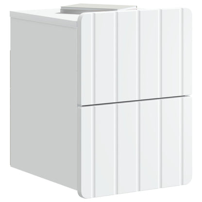 Mobiletto da notte a muro 2 pz Bianco 33 x 34,5 x 43 cm