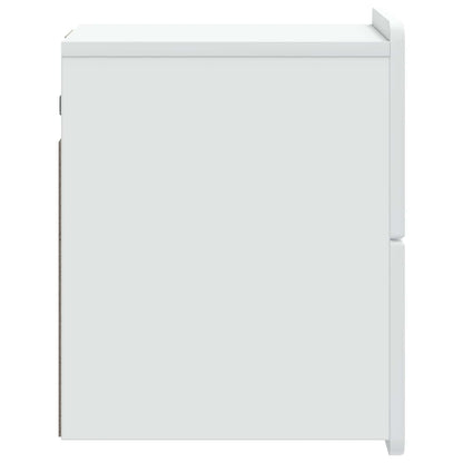 Mobiletto da notte a muro 2 pcs Bianco 33 x 34,5 x 43 cm | homemem39
